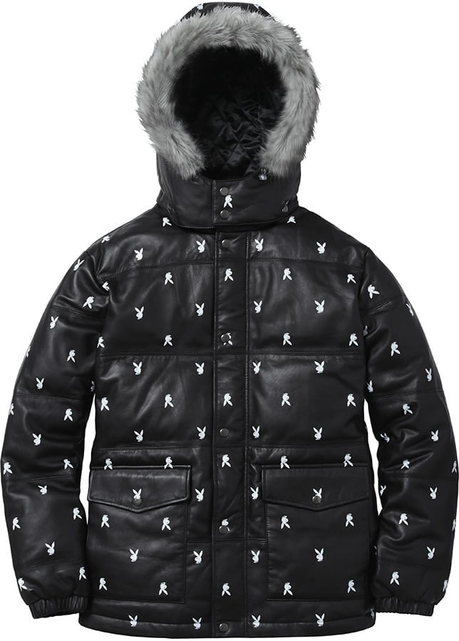 Supreme/Playboy© Leather Puffy Jacket